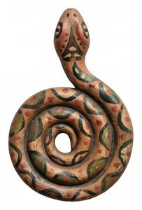 Coiled painted snake wood cutout thumbnail