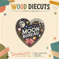 Moon Bureau Heart Wood Cutout