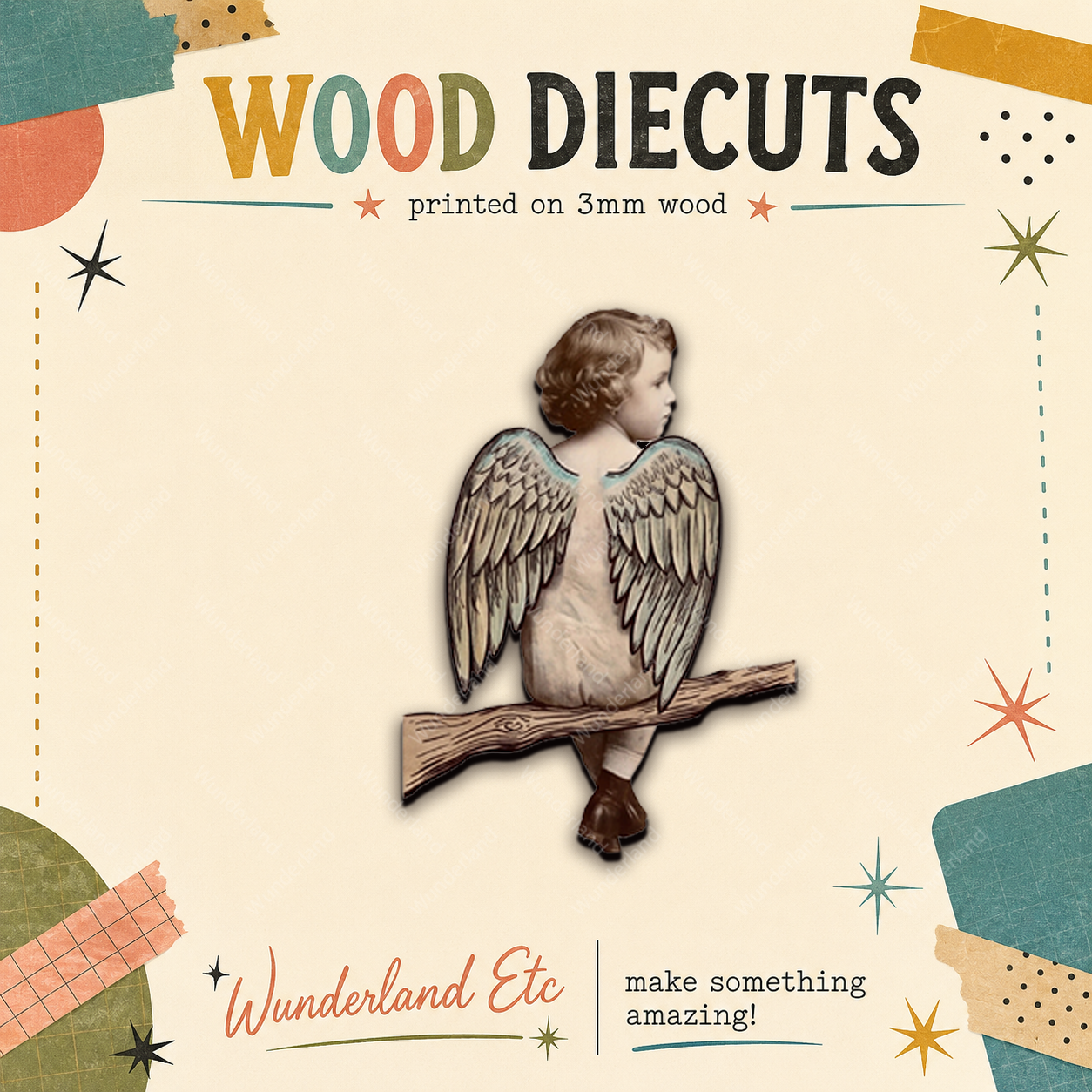 Winged Bird Girl Wood Cutout